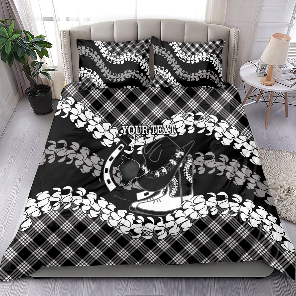 Eleele Hawaii Cowboy Palaka Motifs Personalised Bedding Set Paniolo Festival Puakenikeni Lei