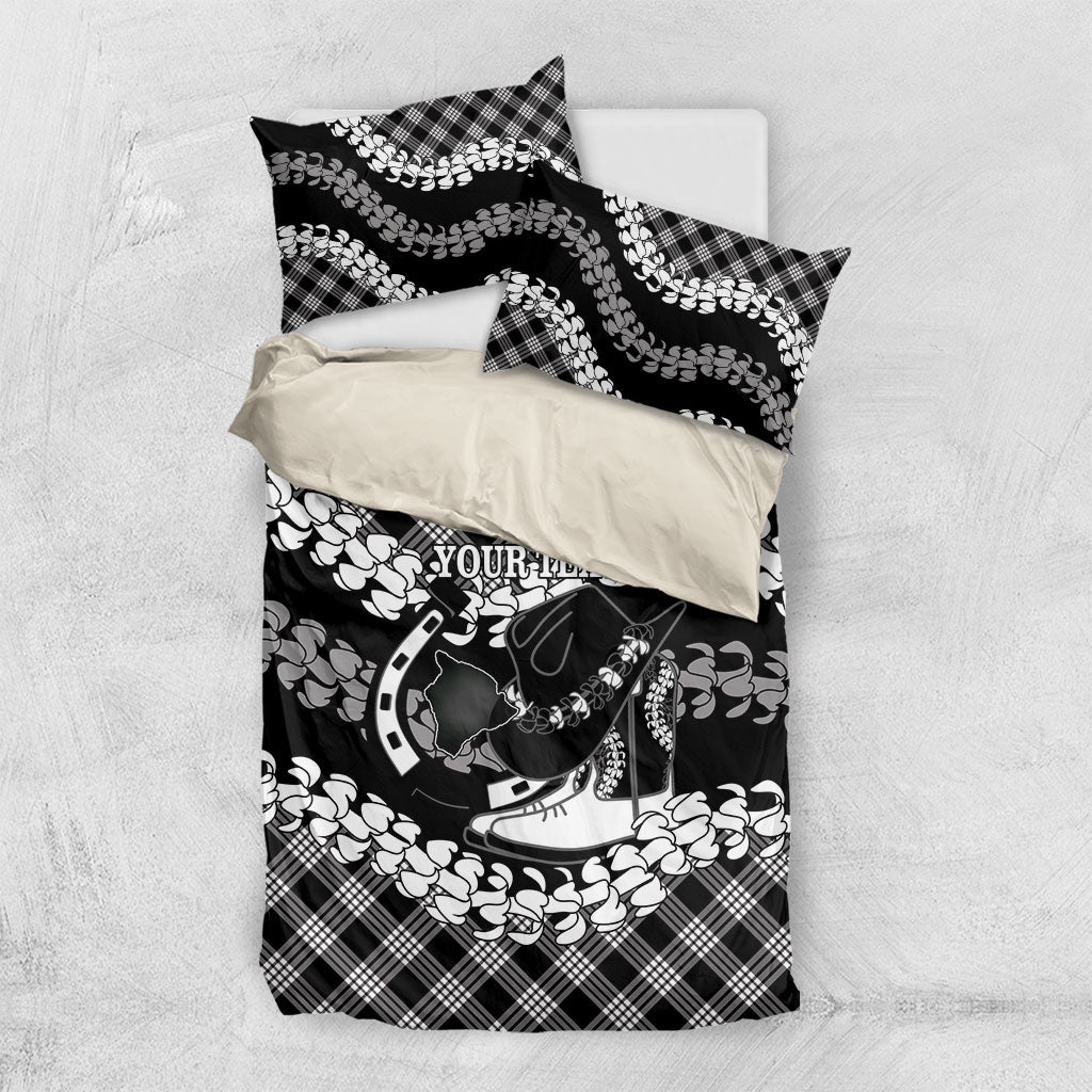 Eleele Hawaii Cowboy Palaka Motifs Personalised Bedding Set Paniolo Festival Puakenikeni Lei