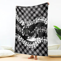 Eleele Hawaii Cowboy Palaka Motifs Personalised Blanket Paniolo Festival Puakenikeni Lei