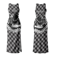 Eleele Hawaii Cowboy Palaka Motifs Personalised Couples Matching Tank Maxi Dress and Hawaiian Shirt Paniolo Festival Puakenikeni Lei
