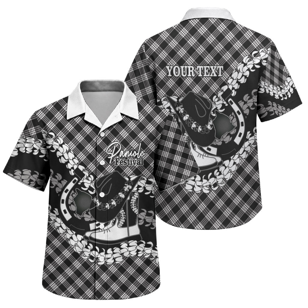 Eleele Hawaii Cowboy Palaka Motifs Personalised Family Matching Off Shoulder Maxi Dress and Hawaiian Shirt Paniolo Festival Puakenikeni Lei