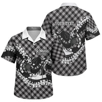 Eleele Hawaii Cowboy Palaka Motifs Personalised Family Matching Summer Maxi Dress and Hawaiian Shirt Paniolo Festival Puakenikeni Lei