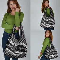 Eleele Hawaii Cowboy Palaka Motifs Personalised Grocery Bag Paniolo Festival Puakenikeni Lei
