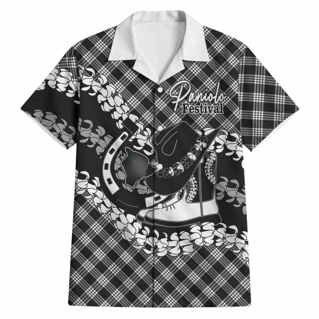 Eleele Hawaii Cowboy Palaka Motifs Personalised Hawaiian Shirt Paniolo Festival Puakenikeni Lei