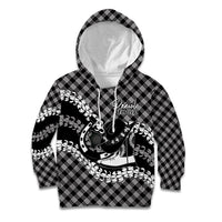 Eleele Hawaii Cowboy Palaka Motifs Personalised Kid Hoodie Paniolo Festival Puakenikeni Lei