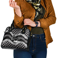 Eleele Hawaii Cowboy Palaka Motifs Personalised Shoulder Handbag Paniolo Festival Puakenikeni Lei
