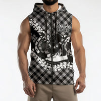 Eleele Hawaii Cowboy Palaka Motifs Personalised Sleeveless Zip Hoodie Paniolo Festival Puakenikeni Lei LT14 - Polynesian Pride