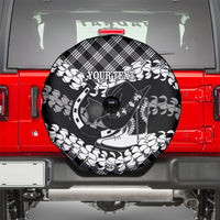 Eleele Hawaii Cowboy Palaka Motifs Personalised Spare Tire Cover Paniolo Festival Puakenikeni Lei