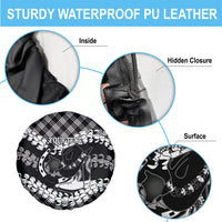 Eleele Hawaii Cowboy Palaka Motifs Personalised Spare Tire Cover Paniolo Festival Puakenikeni Lei