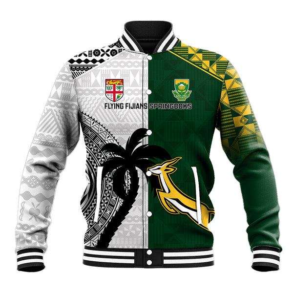 Fiji Rugby Baseball Jacket World Cup 2023 Go Champions Fijian Tapa Blue Version LT14
