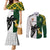 South Africa And Fiji Rugby Couples Matching Mermaid Dress and Long Sleeve Button Shirts 2023 World Cup Fijian Tapa With Kente Pattern LT14 Green - Polynesian Pride