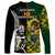 South Africa And Aotearoa Rugby Long Sleeve Shirt 2023 Springboks Kente Combine All Black Maori Fern LT14 - Polynesian Pride