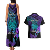 Suicide Awareness Your Story Is Not Over Yet Couples Matching Tank Maxi Dress and Hawaiian Shirt Polynesian Butterfly Tattoo LT14 - Polynesian Pride
