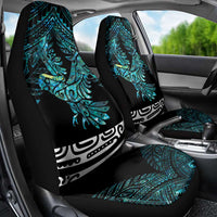 New Zealand Sulphur-crested Cockatoo Car Seat Cover Aotearoa Maori Mix Paua Shell