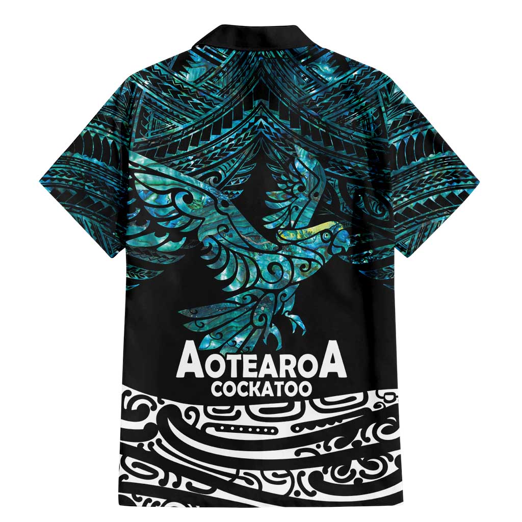 New Zealand Sulphur-crested Cockatoo Family Matching Mermaid Dress and Hawaiian Shirt Aotearoa Maori Mix Paua Shell