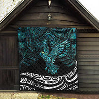 New Zealand Sulphur-crested Cockatoo Quilt Aotearoa Maori Mix Paua Shell