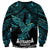 New Zealand Sulphur-crested Cockatoo Sweatshirt Aotearoa Maori Mix Paua Shell