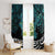 New Zealand Sulphur-crested Cockatoo Window Curtain Aotearoa Maori Mix Paua Shell