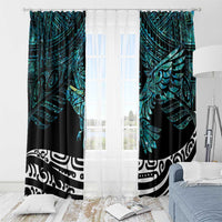 New Zealand Sulphur-crested Cockatoo Window Curtain Aotearoa Maori Mix Paua Shell