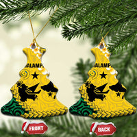 Malampa Province Ceramic Ornament Vanuatu Map - Plumeria Flag Color