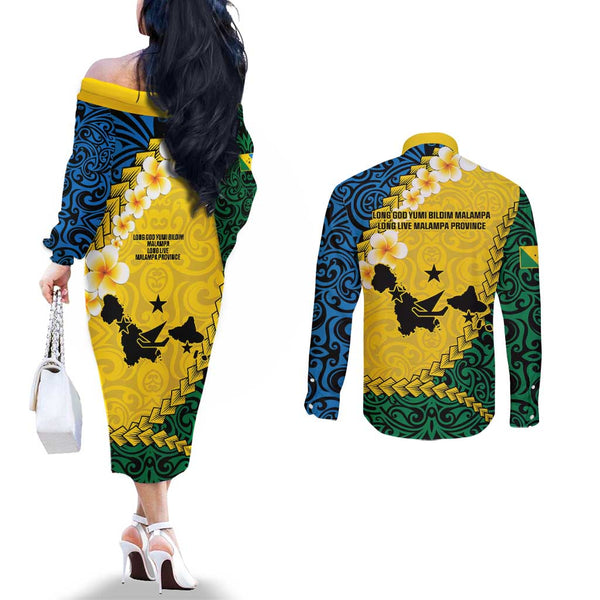 Malampa Province Off Shoulder Long Dress Vanuatu Pattern Traditional Style LT8 main image 1