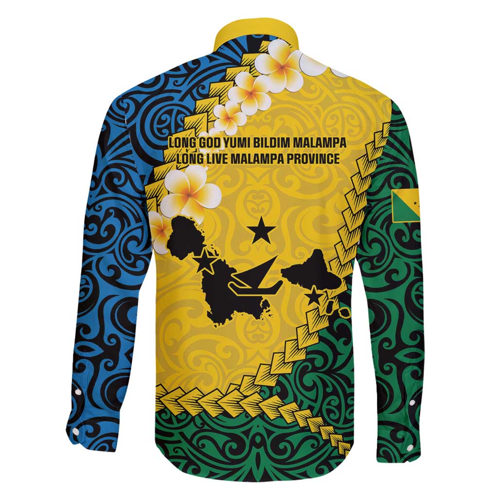 Malampa Province Family Matching Tank Maxi Dress and Hawaiian Shirt Vanuatu Map - Plumeria Flag Color