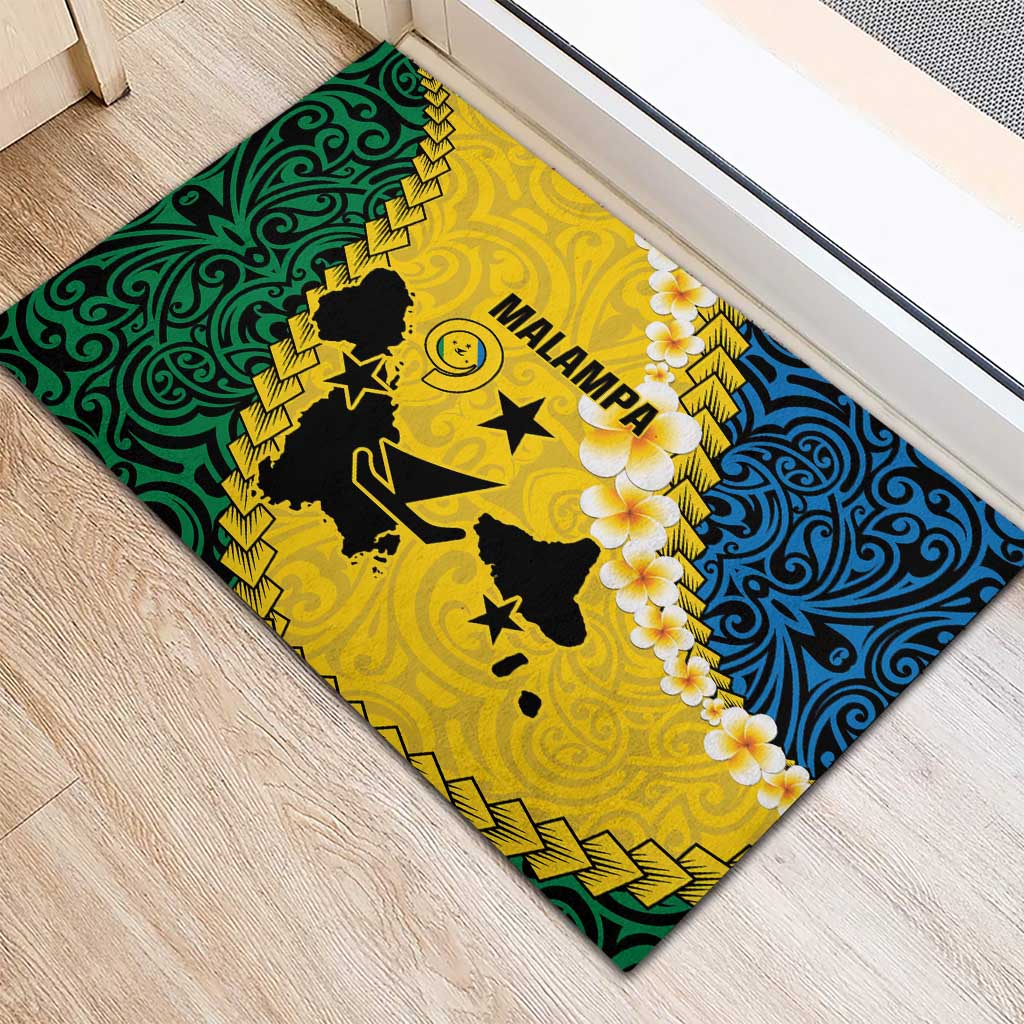 Malampa Province Rubber Doormat Vanuatu Map - Plumeria Flag Color