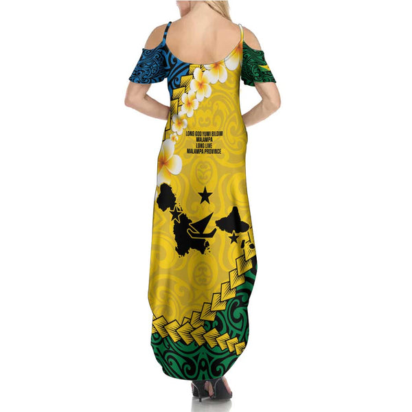 Custom Malampa Fiji Day Summer Maxi Dress Together We Grow Proud Polynesian Tapa Artsy LT14 main image 1