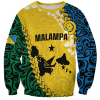 Malampa Province Sweatshirt Vanuatu Map - Plumeria Flag Color
