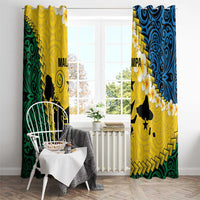 Malampa Province Window Curtain Vanuatu Map - Plumeria Flag Color