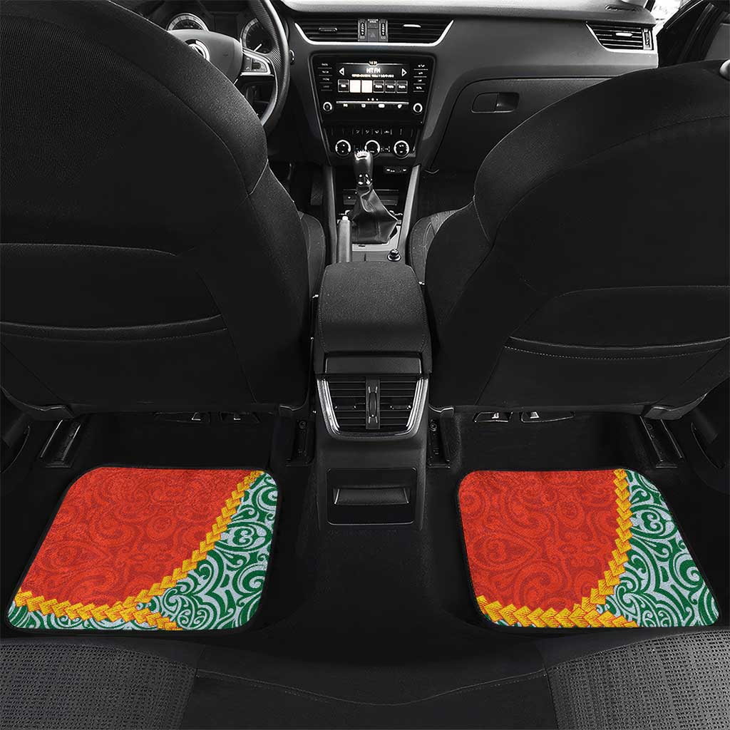 Penama Province Car Mats Vanuatu Map - Plumeria Flag Color