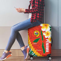 Penama Province Luggage Cover Vanuatu Map - Plumeria Flag Color