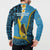 Sanma Province Button Sweatshirt Vanuatu Pattern Myna Bird - Plumeria Flag Color