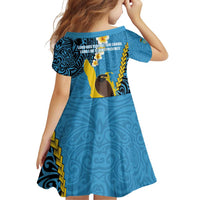 Sanma Province Family Matching Off Shoulder Short Dress and Hawaiian Shirt Vanuatu Pattern Myna Bird - Plumeria Flag Color