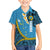 Sanma Province Family Matching Summer Maxi Dress and Hawaiian Shirt Vanuatu Pattern Myna Bird - Plumeria Flag Color