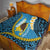 Sanma Province Quilt Vanuatu Pattern Myna Bird - Plumeria Flag Color