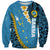 Sanma Province Sweatshirt Vanuatu Pattern Myna Bird - Plumeria Flag Color