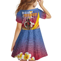 Shefa Province Family Matching Long Sleeve Bodycon Dress and Hawaiian Shirt Vanuatu Pattern Map - Plumeria Flag Color