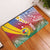 Shefa Province Rubber Doormat Vanuatu Pattern Map - Plumeria Flag Color