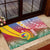 Shefa Province Rubber Doormat Vanuatu Pattern Map - Plumeria Flag Color
