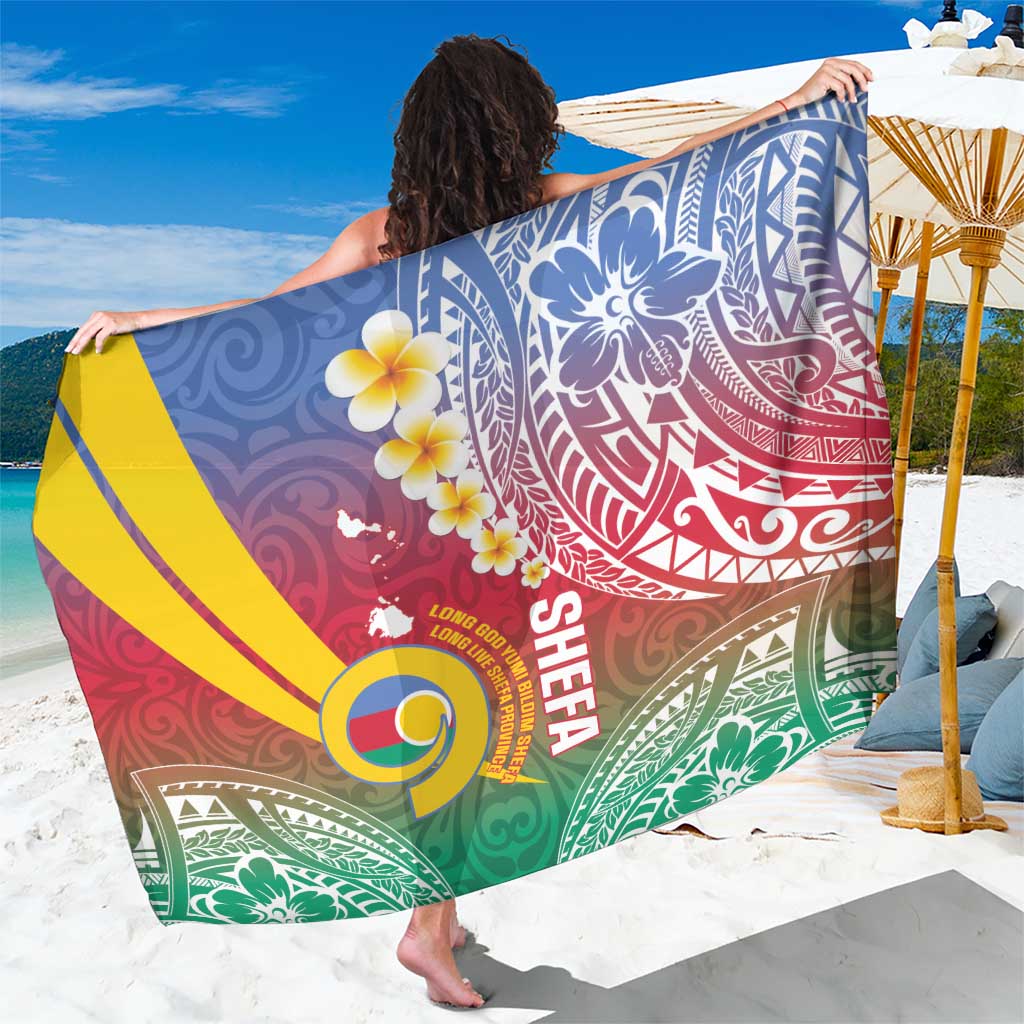 Shefa Province Sarong Vanuatu Pattern Map - Plumeria Flag Color