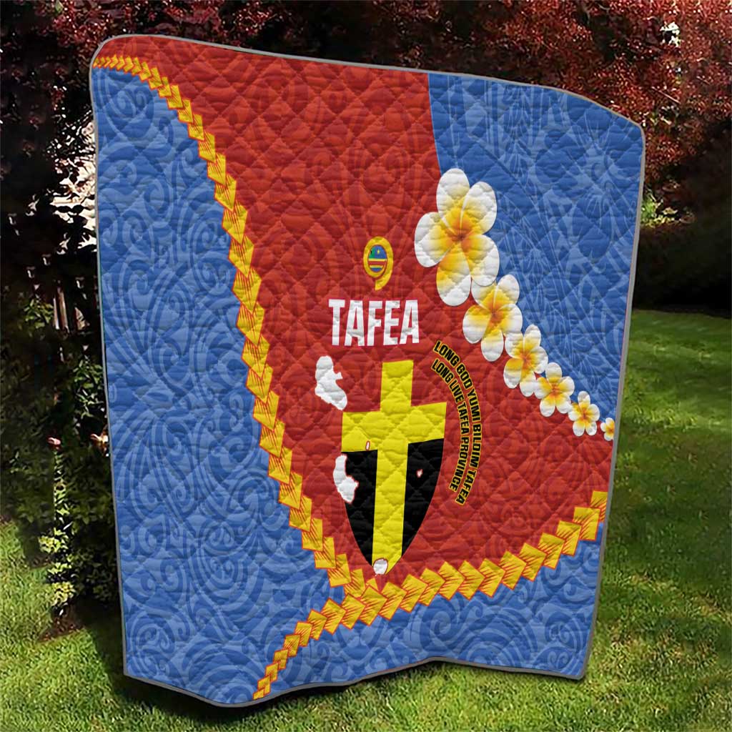 Tafea Province Quilt Vanuatu Pattern Map - Plumeria Flag Color