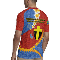 Tafea Province Rugby Jersey Vanuatu Pattern Map - Plumeria Flag Color