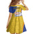 Torba Province Family Matching Summer Maxi Dress and Hawaiian Shirt Vanuatu Pattern Crocodile - Plumeria Flag Color