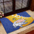 Torba Province Rubber Doormat Vanuatu Pattern Crocodile - Plumeria Flag Color