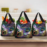 Personalized Polynesian Memorial Grocery Bag Dragonflies Appear When Angels Are Near