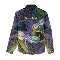 Personalized Polynesian Memorial Women Casual Shirt Dragonflies Appear When Angels Are Near