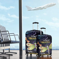 As Long As I Breathe You'll Be Remembered Luggage Cover Dragonflies Memorial - Polynesian Pattern