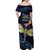 As Long As I Breathe You'll Be Remembered Off Shoulder Maxi Dress Dragonflies Memorial - Polynesian Pattern