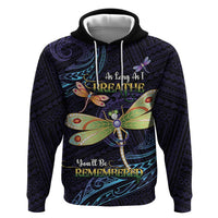 As Long As I Breathe You'll Be Remembered Zip Hoodie Dragonflies Memorial - Polynesian Pattern LT14 Pullover Hoodie Black - Polynesian Pride